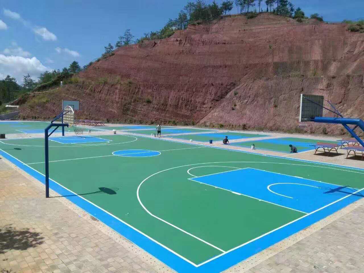 塑膠跑道廠家,阜南新村中心小學塑膠跑道